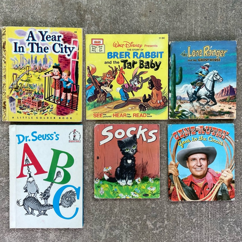 Vintage Children’s Hardback Book Lot. 6 Vintage Books 50’s, 60’s !
